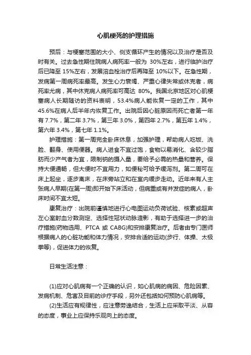 心肌梗死的护理措施