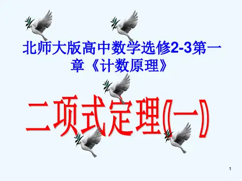 高中数学 第一章《计数原理》二项式定理(一)