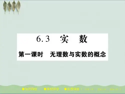七年级数学下册6.3实数第1课时课件新版新人教版