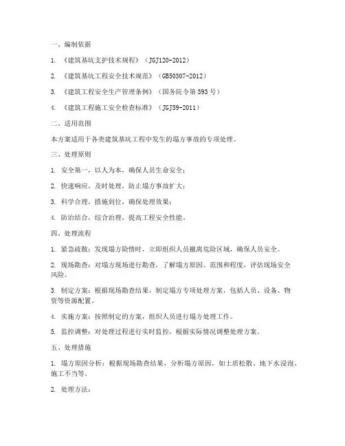 基坑塌方专项处理方案