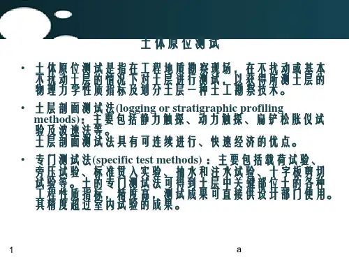 土体原位测试(岩土测试技术)