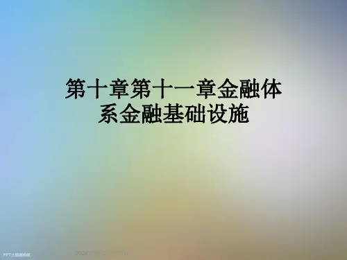 第十章第十一章金融体系金融基础设施