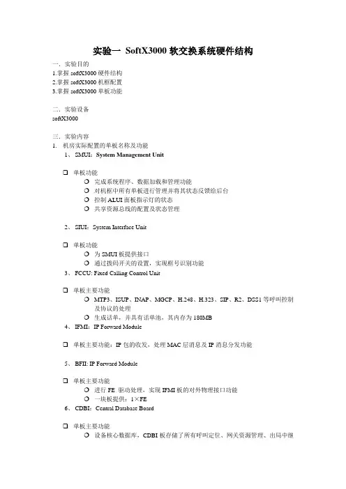 SoftX3000软交换系统硬件结构