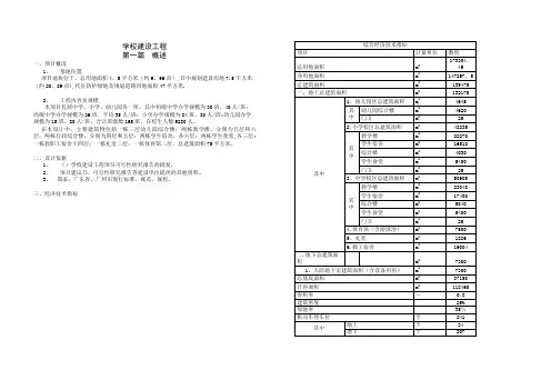 中小学方案设计说明(含投资估算)