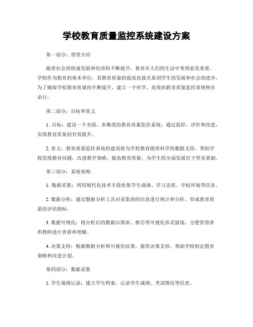 学校教育质量监控系统建设方案
