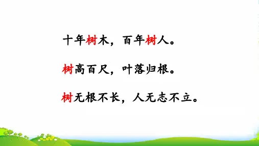 人教部编二年级上册语文课件 《2树之歌》