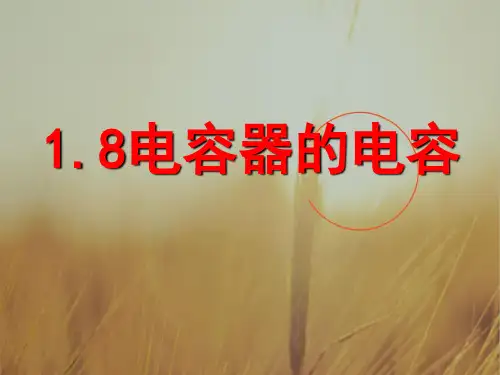 最新-高中物理 18电容器的电容1课件 新人教版选修3-1(高二) 精品 