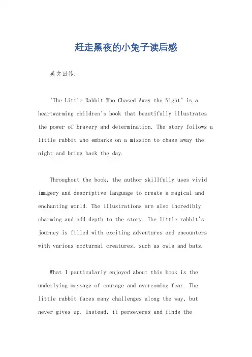 赶走黑夜的小兔子读后感