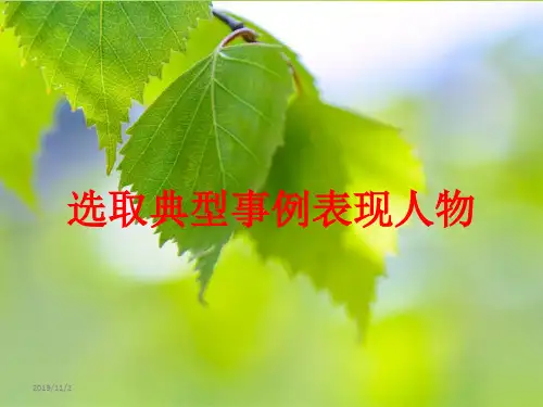 选取典型事例表现人物品质PPT课件