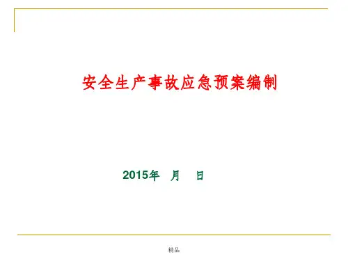 安全生产事故应急预案导则PPT课件