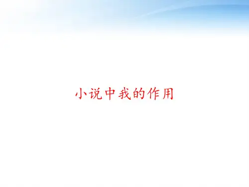 小说中我的作用 ppt课件
