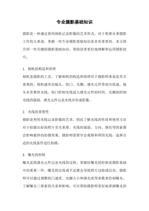 专业摄影基础知识