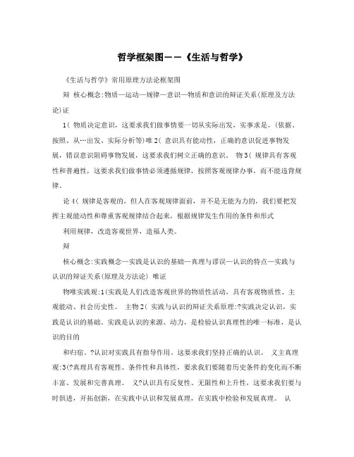 哲学框架图――《生活与哲学》