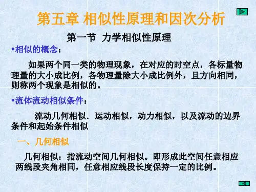 相似性原理和因次分析相似的概念