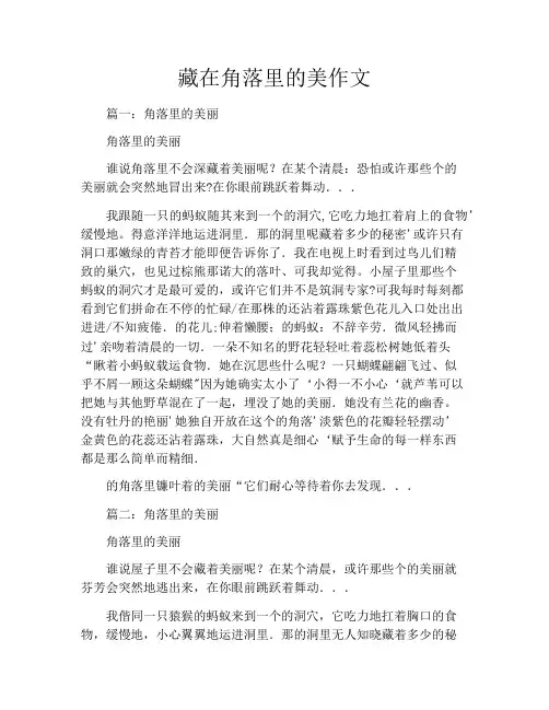 藏在角落里的美作文