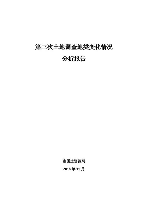 第三次土地调查地类变化情况分析报告