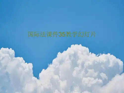 国际法课件35教学幻灯片22页PPT
