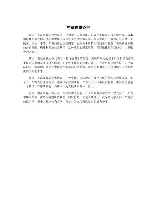 宪法在我心中