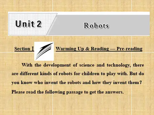 高中英语Unit2RobotsSectionⅠWarmingUpReading_Pre_reading名师课件新人教版选修