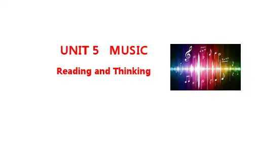 人教版高中英语必修二 UNIT 5 Reading and Thinking