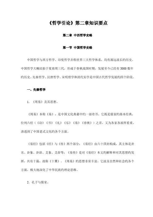 2023年哲学引论知识要点新版