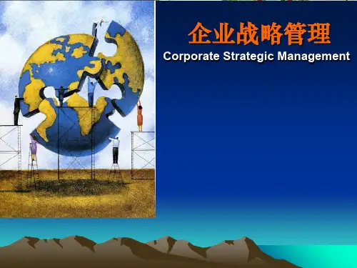 企业战略管理教材(PPT 38页)