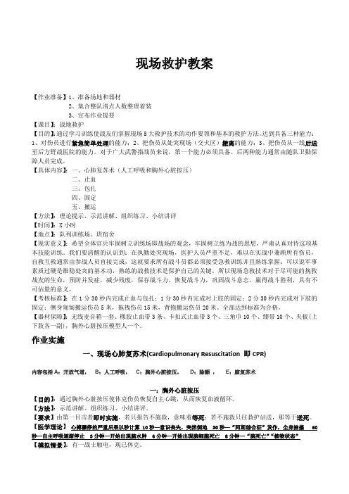 卫生与救护教案