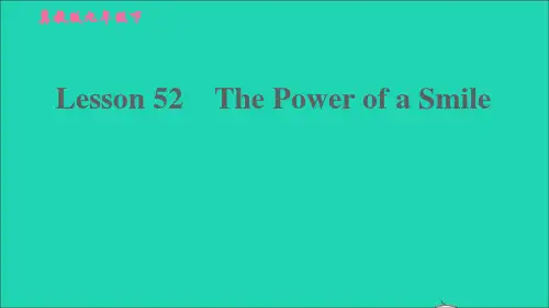 九年级英语下册Unit9CommunicationLesson52ThePowerofaSm习题课件