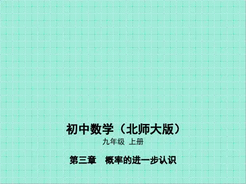 九年级数学上册 概率的进一步认识用树状图或表格求概率课件 北师大版