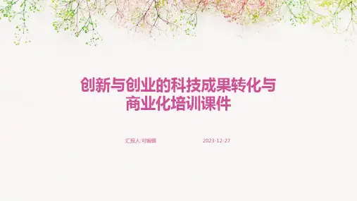 创新与创业的科技成果转化与商业化培训课件 (2)