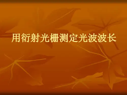 用衍射光栅测定光波波长
