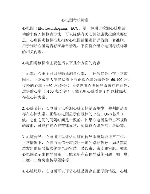 心电图考核标准