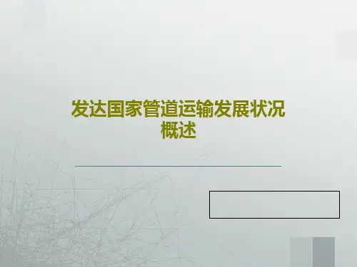 发达国家管道运输发展状况概述共36页文档