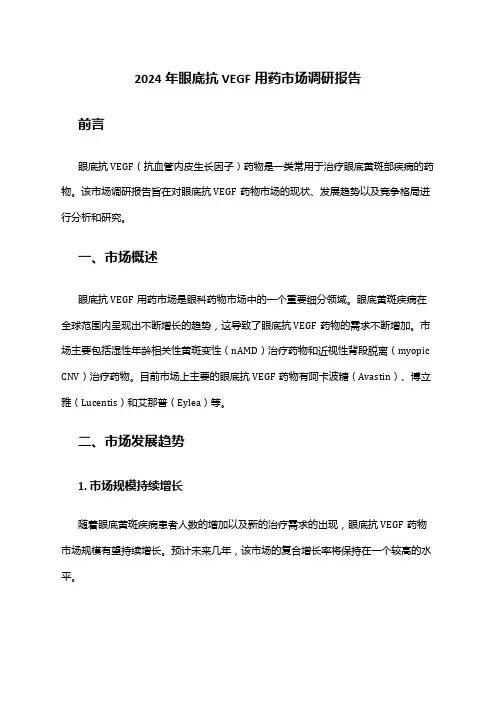 2024年眼底抗VEGF用药市场调研报告
