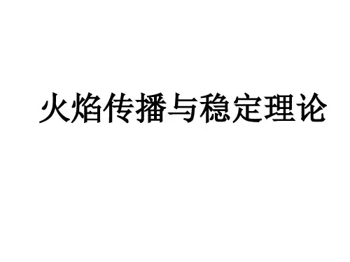 火焰传播与稳定理论打印版讲解