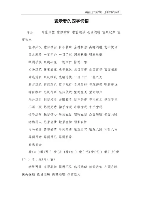 表示看的四字词语_1