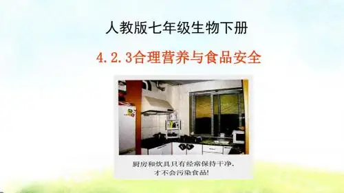 人教版七年级生物下册2.3合理营养与食品安全课件 (共31张PPT)