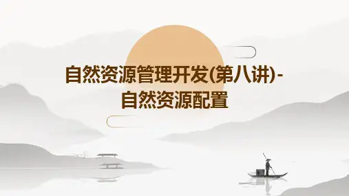 自然资源管理开发(第八讲)-自然资源配置