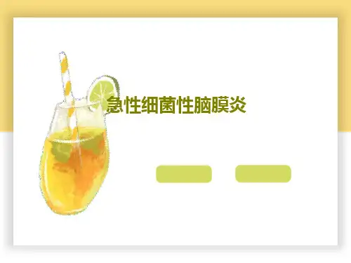急性细菌性脑膜炎15页PPT