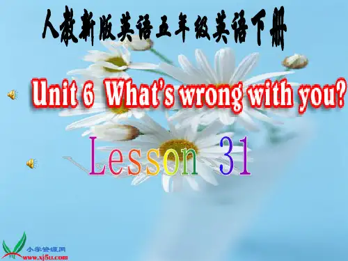 人教新版英语五年级下册Unit 6 Lesson 31(1)课件