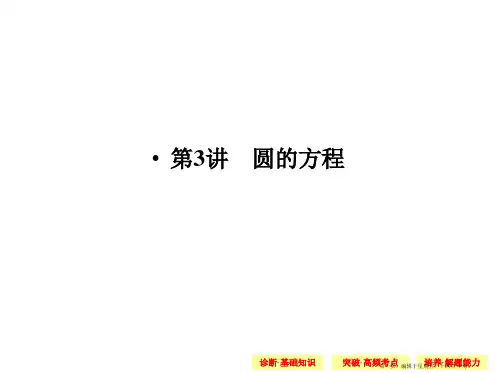 2015高考数学一轮配套课件：9-3圆的方程
