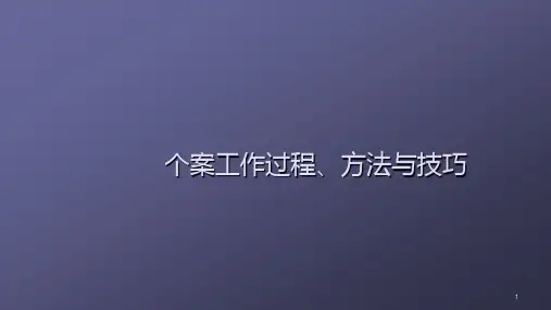个案工作过程方法与技巧ppt课件