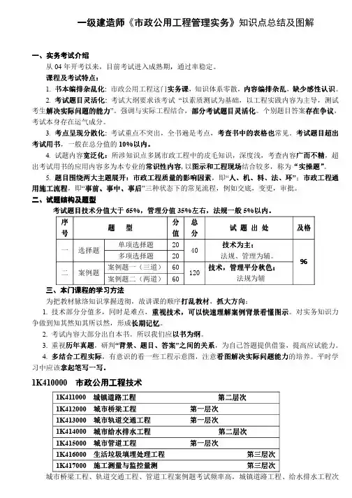 一建市政知识点总结及图解