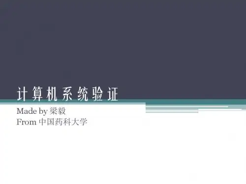 第二节--计算机系统验证