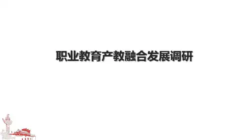职业教育产教融合发展调研.pptx