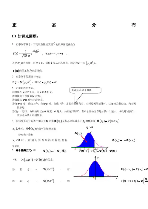 高二数学正态分布练习题