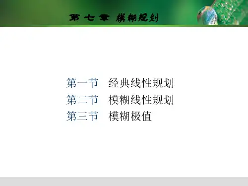 11.模糊规划1
