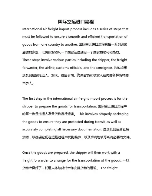 国际空运进口流程