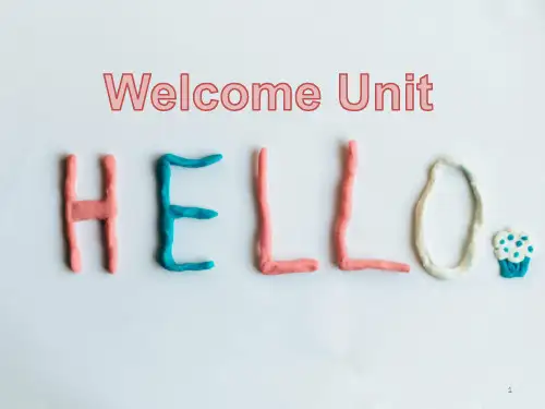 人教版高中英语必修第一册Welcome Unit 课件