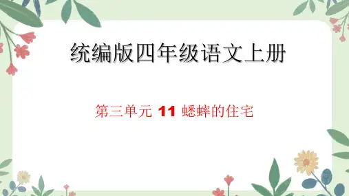 蟋蟀的住宅ppt课件